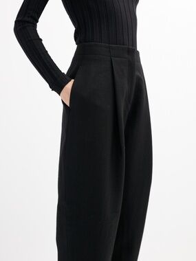 Acne Studios Selah Dry Trousers Wool Black Size 34